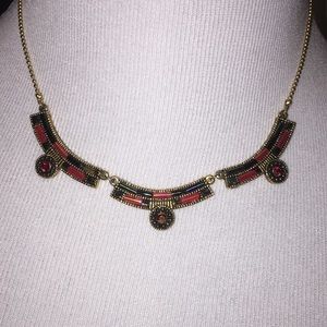 Beautiful Unique Red Choker Style Necklace